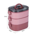 Ljojo 3-Layer Insulated Lunch Box - Leakproof & Microwavable Student Bento Box