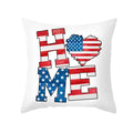 Ljojo LOVE USA Patriotic Letters Decorative Cushion Cover - Cartoon Style Home Decor Pillowcase