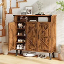 Ljojo™ 3-Door Shoe Cabinet: Entryway Storage Organizer, 39.4" Tall Freestanding