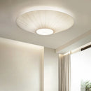 Ljojo Wabi Sabi UFO Styling Fabric Led Ceiling Chandelier | Modern Round Home Decor Lights