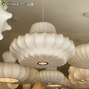 Modern Minimalist Retro Rattan Pumpkin LED Pendant Lights Chandeliers for Home Decoration by Ljojo