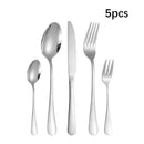 Ljojo 30-Piece Stainless Steel Tableware Set for Hotel and Dining