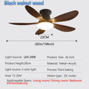 Modern LED Ceiling Fan with Remote Control: Resin Light for Home, Bedroom, Living Room - Ljojo