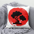Ljojo Lucky Cat Mount Fuji Art Cushion Cover - Japanese Style Throw Pillow