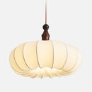 French Medieval Chandelier Retro Fabric Lampshade Pimpkin Homestay Hanging Lamp by Ljojo