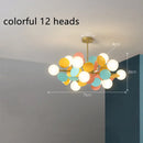 Ljojo Modern Glass Ball LED Ceiling Chandelier Children's Room Pendant Lamp Home Decor