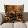 Autumn Blue Truck with Pumpkins Pillow Cover by Ljojo for Sofa Bedroom Car