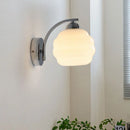 Ljojo Milky Glass Ball LED Wall Sconce, Modern Nordic Iron Wrount Lamp