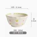 Ljojo 5-Inch Ceramic Rice Bowl - Household Tableware Small Bowl