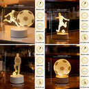 LED 3D Football Theme Table Lamp for Sports Enthusiasts - Creative Bedroom Night Light