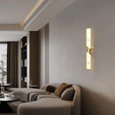 Art Deco Marble Wall Lamp Dimmable Copper LED Sconce | Indoor Parlor Bedroom Lighting | Ljojo