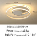 Modern Black LED Ceiling Light for Bedroom Living Room by Ljojo - Minimalist Indoor Lighting Fixtures