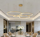 Modern Minimalist Multi-layer Golden Ring LED Pendant Lights Chandelier for Home Decor by Ljojo