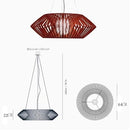 Modern Geometric Restaurant Fabric LED Pendant Lights Minimalist Industrial Chandelier by Ljojo