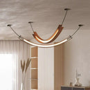 LED Chandelier Modern Minimalist Long Strip Design for Dining Table Kitchen Island Lighting by Ljojo