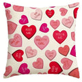 Ljojo Love Kiss Hug Pattern Decor Pillowcase for Home Sofa, Gift for Valentine's Day