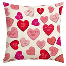 Ljojo Love Kiss Hug Pattern Decor Pillowcase for Home Sofa, Gift for Valentine's Day