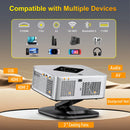 Ljojo™ 4K Android12 WiFi 6 Home Theater Projector 40000 Lumens Full HD 3D HDR10