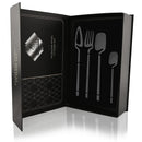 Ljojo 24-Piece Black Stainless Steel Cutlery Set Dishwasher Safe