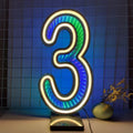 Ljojo™ Starry Sky Tunnel Neon Numbers Sign - Double-Sided 3D Lights