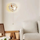 Ljojo LED Wall Lamp - Nordic Modern Design with Pull Chain Switch, Terrazzo Pattern for Living Room, Bathroom, Stair Lights