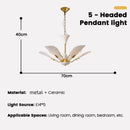 Japanese Style Cream Ceramic Chandelier for Restaurant and Bedroom Decor - Ljojo
