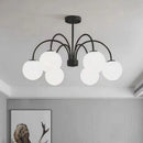 Nordic Metal LED Pendant Light Ring E27 Cream Bubble Lustre Modern Hanging Lamps Home Decor