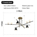 Ljojo Modern Glass Ball Pendant Light LED Chandelier Stylish Nordic Dining Room Decor