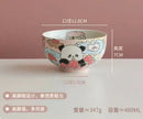Ljojo 5-Inch Ceramic Panda Rice Bowl - Microwave Safe, High Aesthetic Value