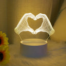 LED Heart Night Light Home Decoration - Ljojo Fancy Lighting Gift for Birthday & Christmas
