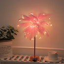 Feather Bedside Lamp by Ljojo: DIY Creative Table Night Light, USB/AA Power