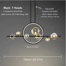 Nordic Glass Chandelier Pendant Light by Ljojo - Modern Ceiling Suspension Hanging Lamp