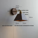 Ljojo LED Wall Sconce Walnut Wood Rotate Stair Light Fixture Nordic Modern Style