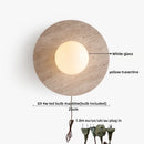 Ljojo LED Pull Chain Wall Light Yellow Travertine Stair Lamp