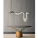 Ljojo Long Arc LED Chandelier - Elegant Nordic Design for Bar and Desk