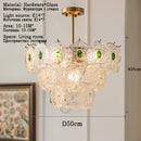 Emerald Green Glass Chandelier for Bedroom and Living Room by Ljojo