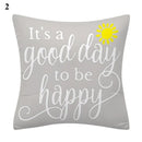 Flower Letter Print Cushion Cover for Stylish Home Decor by Ljojo