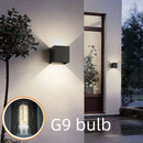 Ljojo LED Wall Lamp: Modern Waterproof Aluminum Outdoor Indoor Light, G9 Bulb.