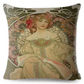 Beige Art Nouveau Gallery Cushion Cover for Home Decor - Ljojo