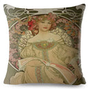 Beige Art Nouveau Gallery Cushion Cover for Home Decor - Ljojo