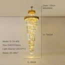 Ljojo Luxury Modern Crystal Chandelier - Black/Gold Loft Lighting Fixture