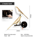 Ljojo 350° Rotatable LED Wall Lights with Touch Switch ON/OFF