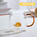 Ljojo 3D Cartoon Animal Glass Cup - Cute Single Layer Cup for Water, Coffee, Juice