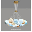 Nordic Round Glass Lamp Chandeliers - Postmodern Bedroom Living Room Lusters by Ljojo