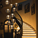 2025 Glass Ball Chandelier Spiral Light G4 Led - Modern Villa Lighting by Ljojo