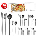 Ljojo 30-Piece Stainless Steel Cutlery Set for Dining Banquets