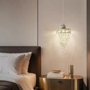 Nordic Crystal Bedroom Headboard Pendant Chandelier by Ljojo