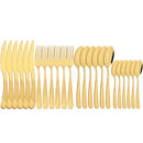 Ljojo 24Pcs Luxury Silverware Set for Elegant Dining