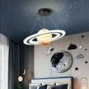 LED Glass Ball Pendant Lamp Creative Children Room Chandelier Ljojo Boy Bedroom Decor Light