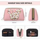 Ljojo Minnie Mouse Leather Makeup Bag: Stylish & Large Capacity Cosmetic Pouch